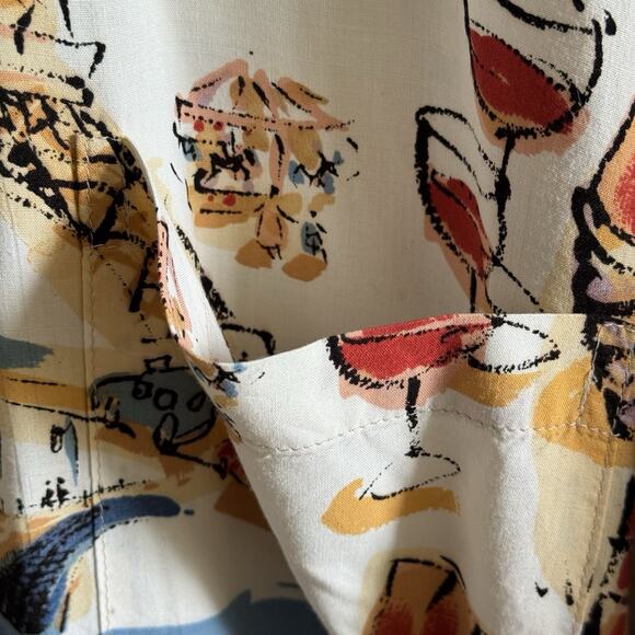 VTG Kahala John Severson Collection Mens Shirt XL Paris Venice Eiffel Tower Wine - Picture 11 of 15